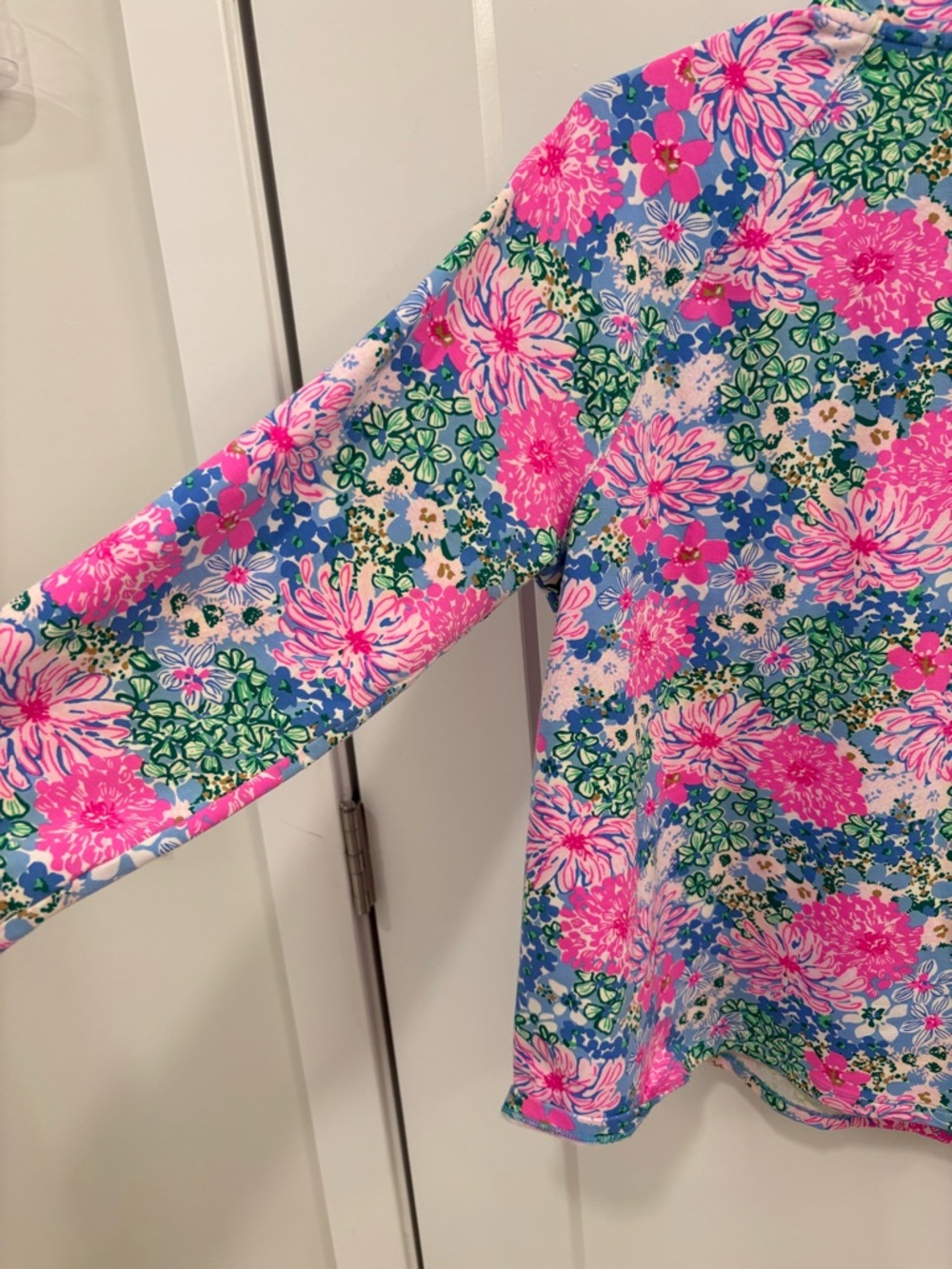 Lilly Pulitzer Melena UPF 50+ Quarter Zip Popover in Multi Lil Soirée All Day L - Picture 10 of 13